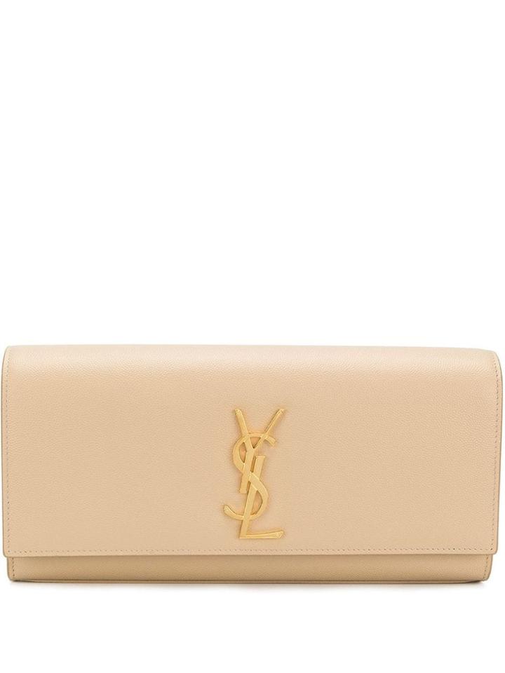 Saint Laurent Kate Clutch Bag - Neutrals