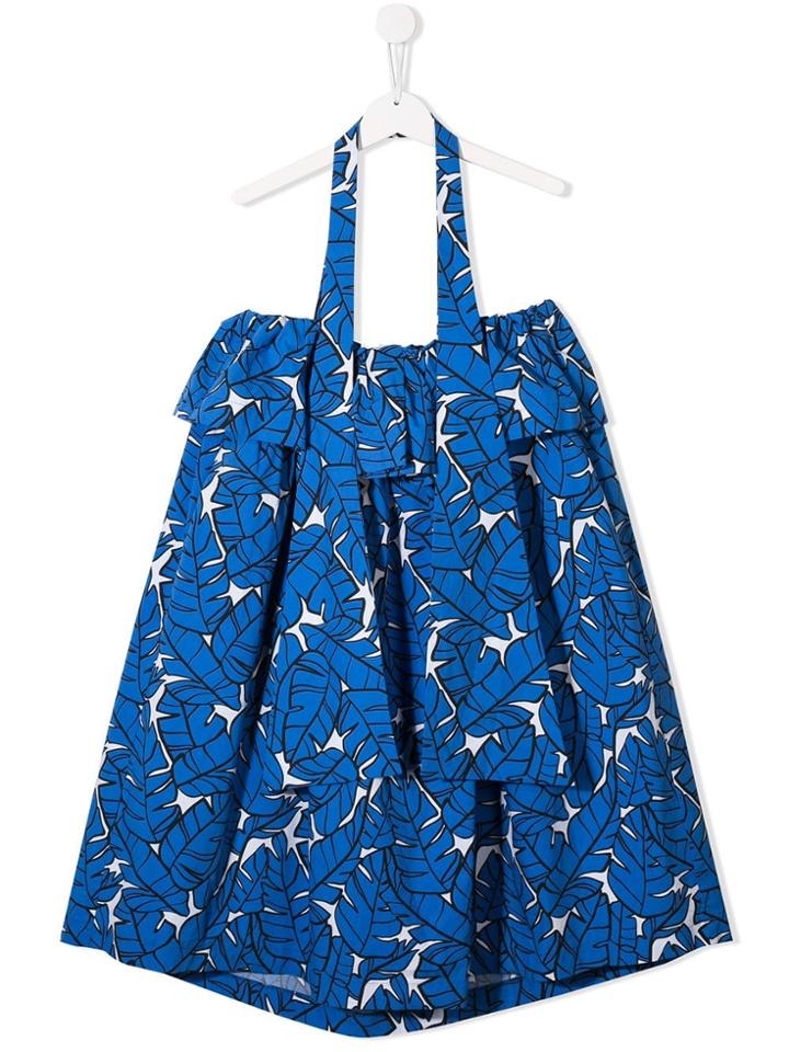 Msgm Kids Blue Casual Dress