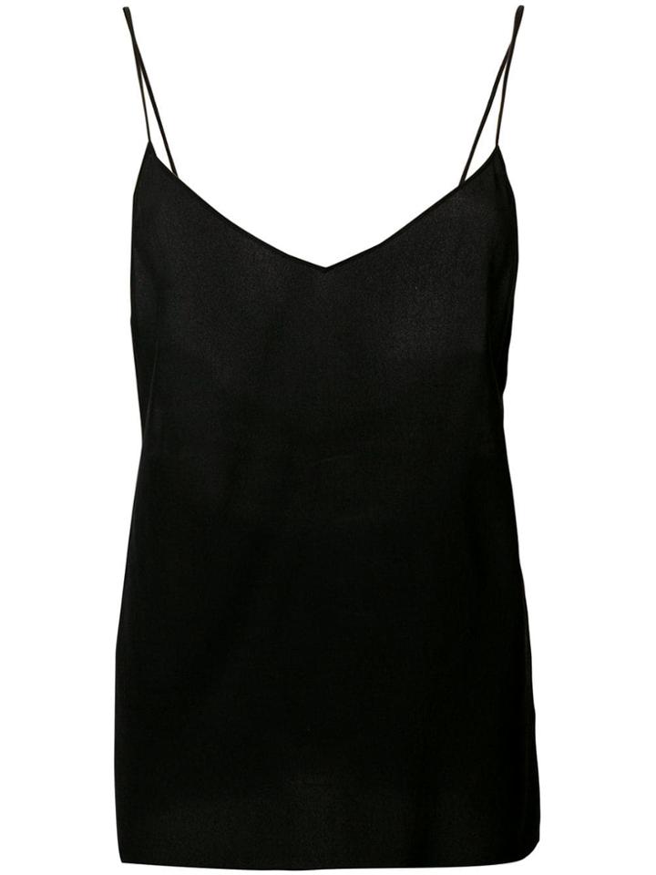 Saint Laurent Longline Lace Back Cami - Black