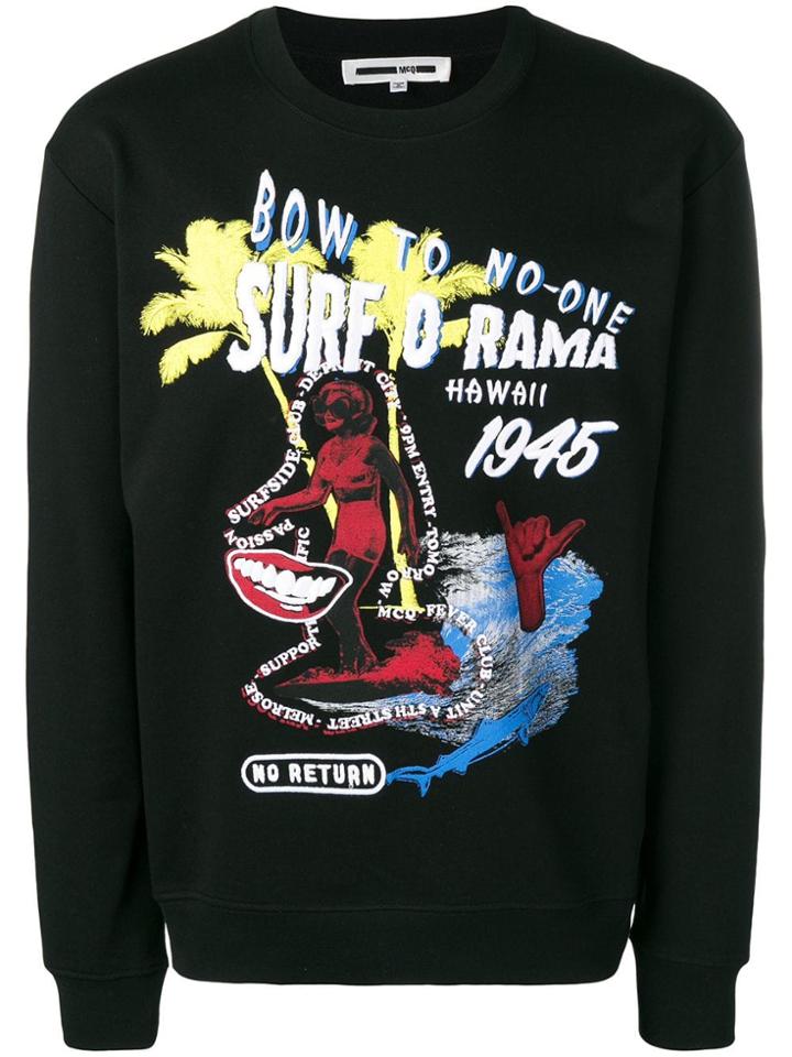 Mcq Alexander Mcqueen Surf Motif Sweatshirt - Black