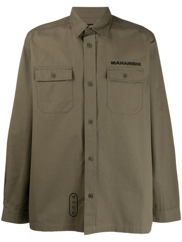 Maharishi Plain Shirtwith Printed Graphic - Green
