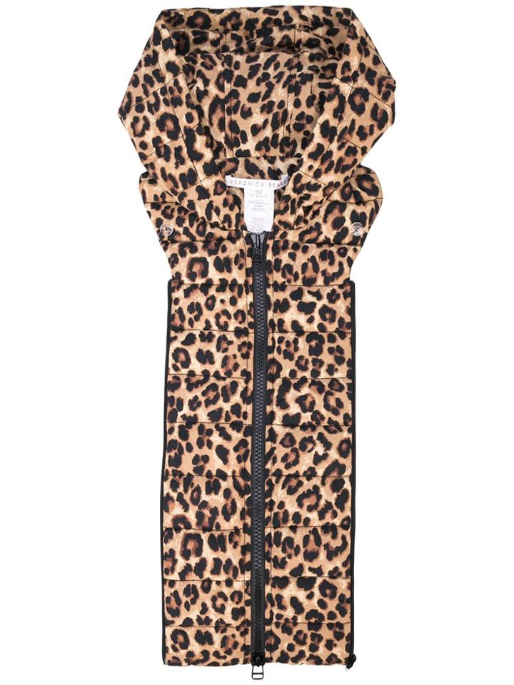 Veronica Beard Hooded Printed Gilet - Brown
