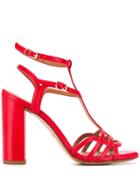 Chie Mihara Strappy Heeled Sandals - Red