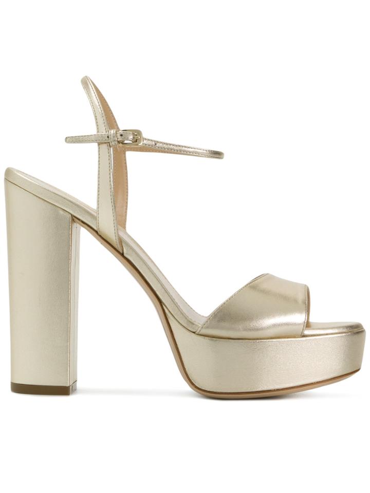 Deimille Slingback Platform Sandals - Metallic