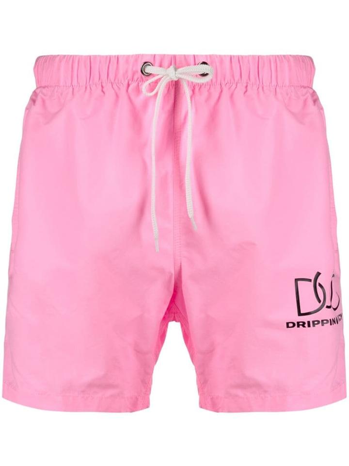 Duo Duo Elasticated Swim Shorts - Pink