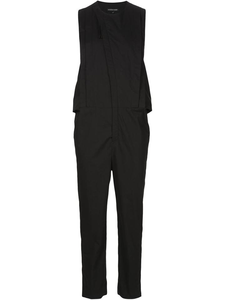 Alexandre Plokhov Pleated Front Jumpsuit, Women's, Size: 38, Black, Cotton