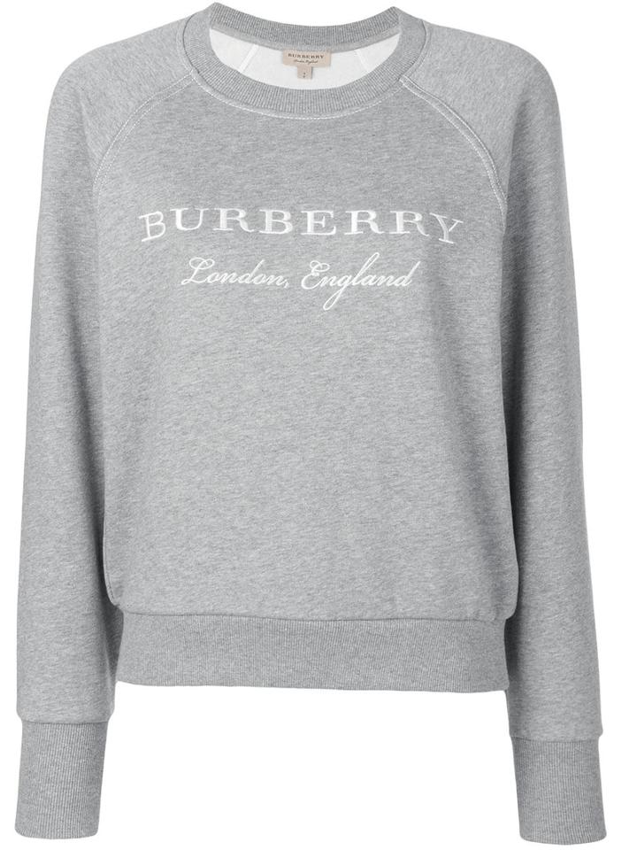 Burberry - Logo Embroidered Sweatshirt - Women - Cotton/polyester - S, Grey, Cotton/polyester
