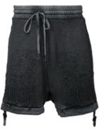 Optic Embroidered Shorts - Men - Cotton - M, Grey, Cotton, 11 By Boris Bidjan Saberi