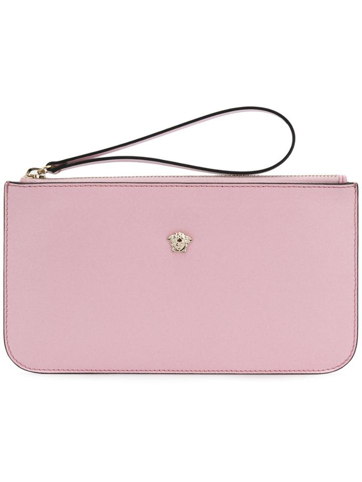 Versace Medusa Wrist Clutch - Pink & Purple