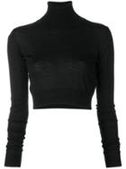 Emilio Pucci Roll Neck Long Sleeved Knit Top - Black