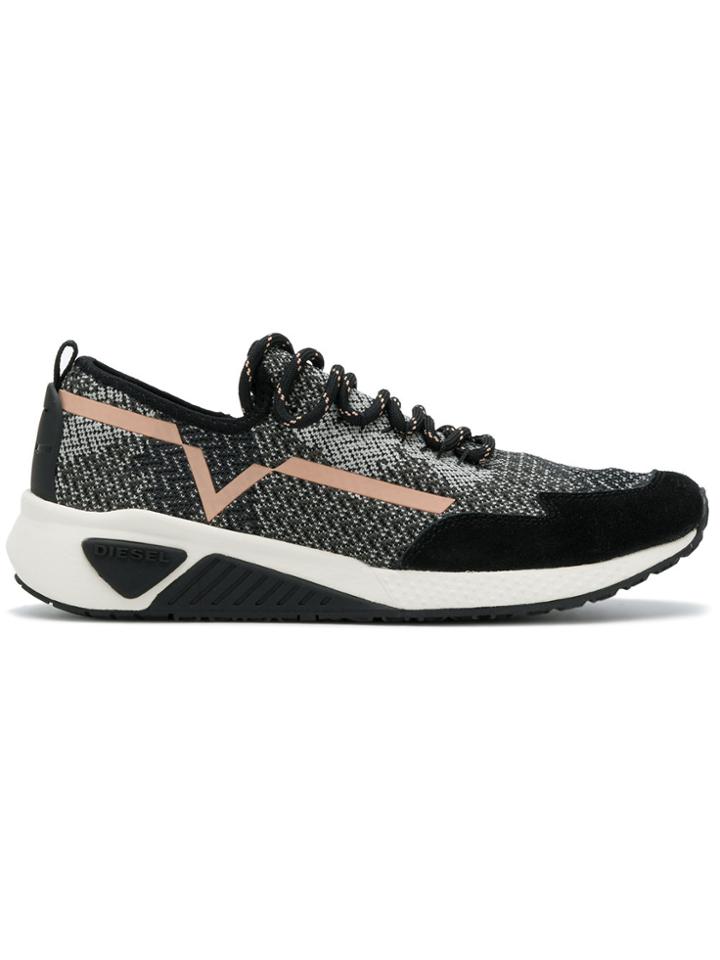 Diesel Lace-up Sneakers - Black