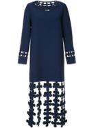 Huishan Zhang Laser Cut Detail Dress - Blue