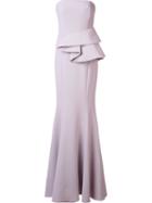 Jay Godfrey Strapless Gown, Women's, Size: 0, Pink/purple, Polyester/polyurethane