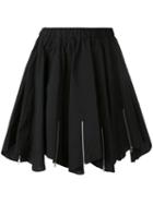 Julien David Pleated Skirt, Women's, Size: Medium, Black, Cotton