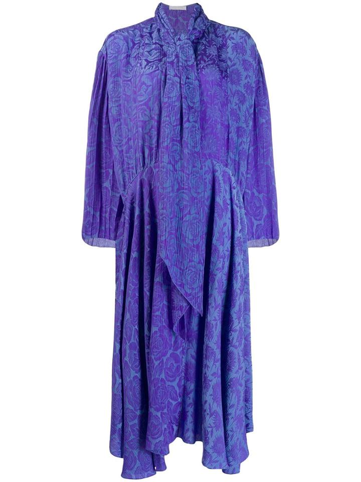 Chloé Floral Pattern Dress - Purple
