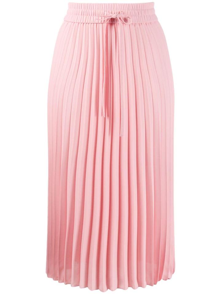 Red Valentino Drawstring Waist Pleated Skirt - Pink