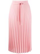 Red Valentino Drawstring Waist Pleated Skirt - Pink