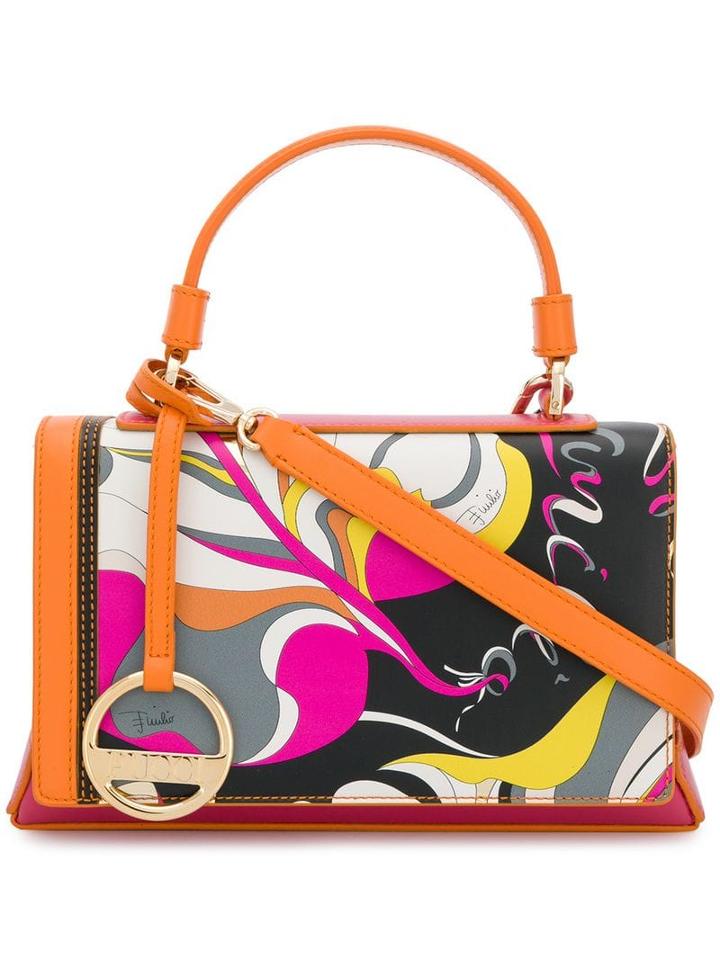 Emilio Pucci Frida Print Pilot Tote Bag - Orange