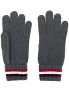 Moncler Striped Edge Gloves - Grey