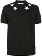 Givenchy Star Patch Polo Shirt, Men's, Size: Large, Black, Cotton