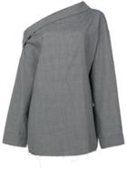 Rta One-shoulder Blazer Dress - Grey