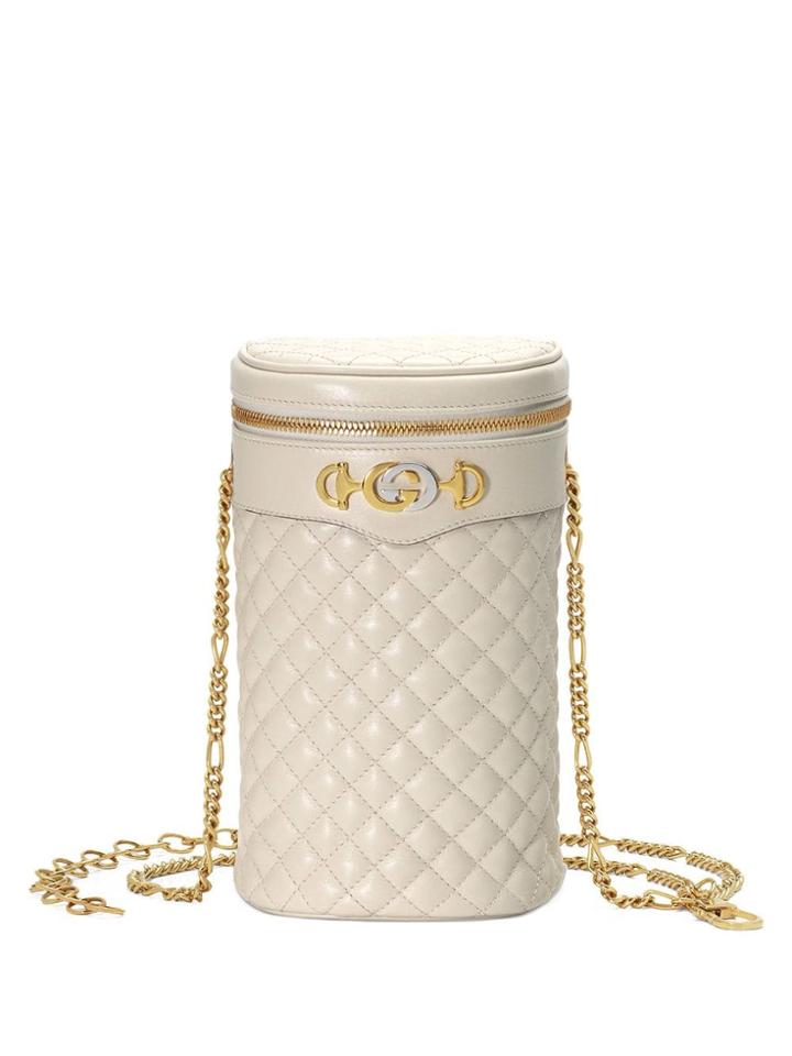 Gucci Quilted Leather Belt Bag - White