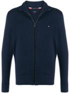 Tommy Hilfiger Logo Embroidered Cardigan - Blue