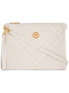 Versace Embossed Square Clutch Bag - White