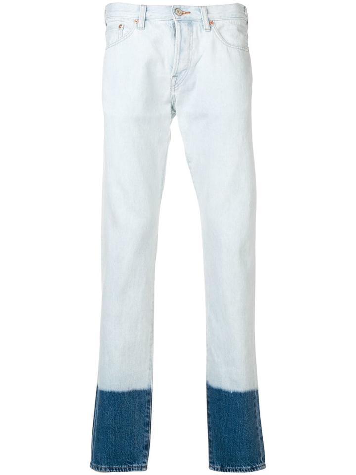 Ps Paul Smith Contrast Hem Jeans - Blue