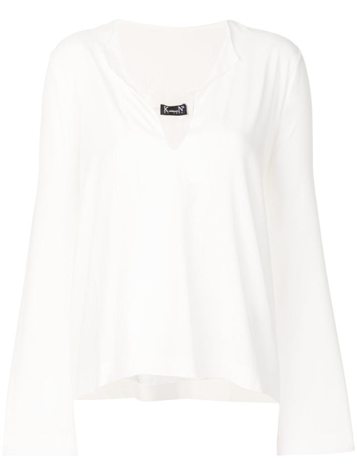 Kristensen Du Nord Split Neck Blouse - White