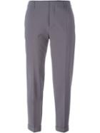 Maison Margiela Cropped Trousers, Women's, Size: 40, Pink/purple, Cotton/spandex/elastane/wool