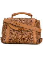Salvatore Ferragamo - Medium Laser-cut 'suzanna' Tote - Women - Calf Leather - One Size, Brown, Calf Leather