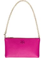 Dolce & Gabbana Zipped Pouch, Women's, Pink/purple, Leather/metal/cotton
