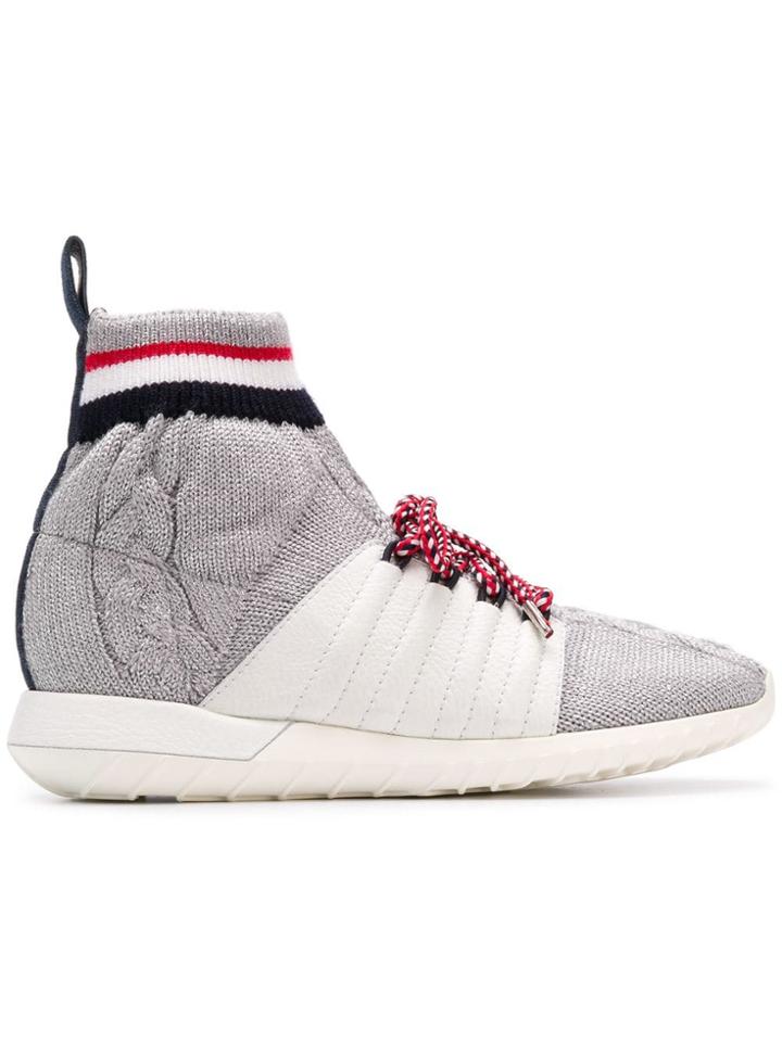 Moncler Knit Sock Sneakers - Grey