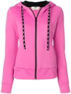 Fendi Karlito-appliqué Zip Jacket - Pink & Purple