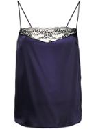Etro Lace Trimmed Slip Top - Blue