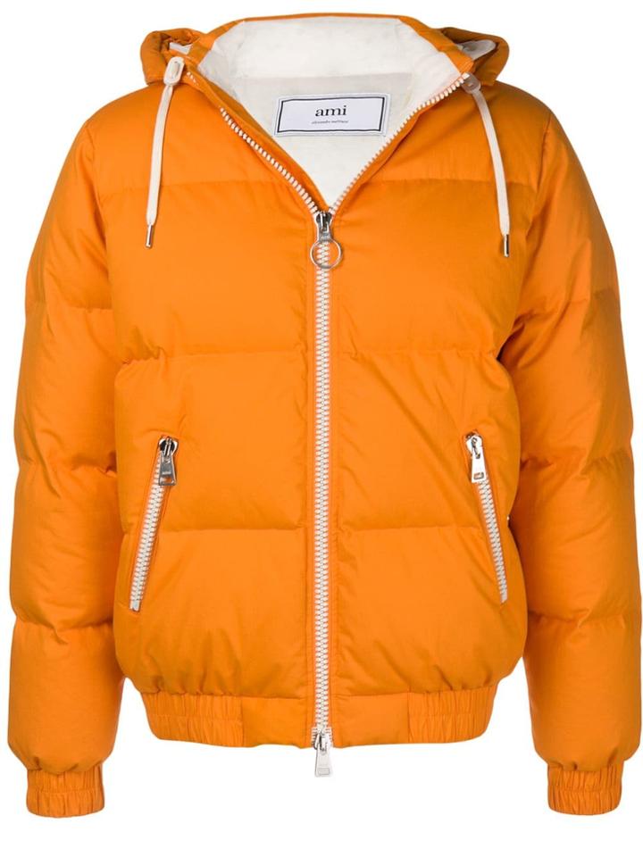 Ami Alexandre Mattiussi Hooded Down Jacket - Orange