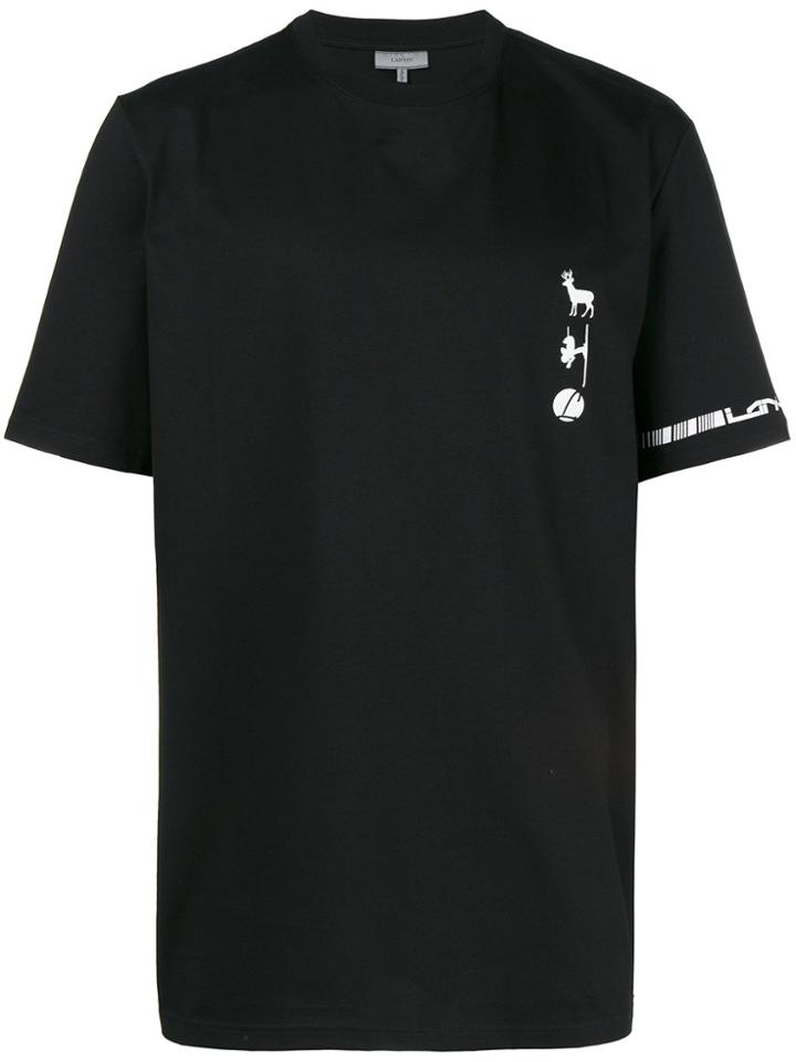 Lanvin Ski Mixed Print T-shirt - Black