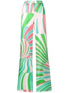 Emilio Pucci Geometric Print Flare Trousers - Green