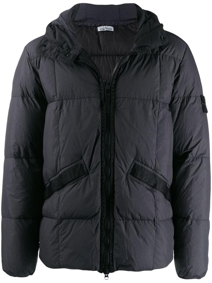 Stone Island Quilted Down Jacket - Grey