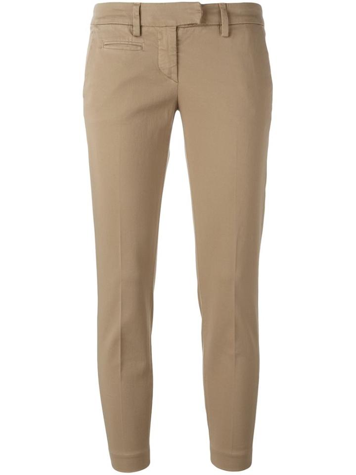 Dondup 'aslan' Trousers, Women's, Size: 29, Nude/neutrals, Cotton/spandex/elastane