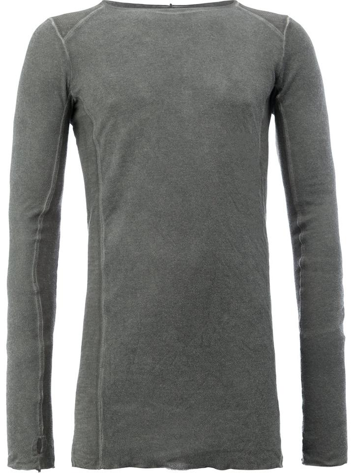 Masnada - Fitted Top - Men - Cotton/polyester - 46, Grey, Cotton/polyester