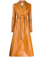 A.w.a.k.e. Mode Belted Wrap Coat - Orange