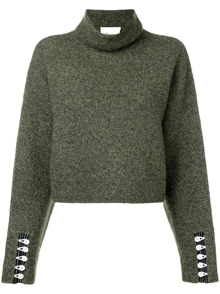 3.1 Phillip Lim Cropped Turtleneck Pullover - Green