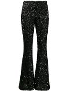 Amuse Sequin-embellished Flared Trousers - Black