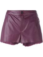 Drome Leather Shorts, Women's, Size: Medium, Pink/purple, Leather/cupro