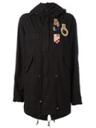 Mr & Mrs Italy Patch Military Jacket, Women's, Size: Medium, Black, Cotton/wool/silk/viscose