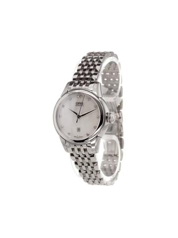 Oris 'artelier Date' Analog Watch, Women's, Metallic