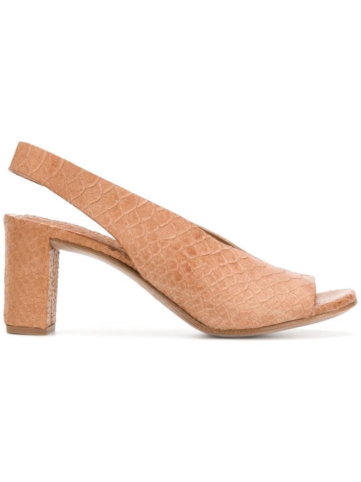 Del Carlo Casual Slingback Sandals - Nude & Neutrals