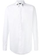 Dolce & Gabbana Music Patch Shirt, Men's, Size: 40, White, Cotton/glass/polyester/silk